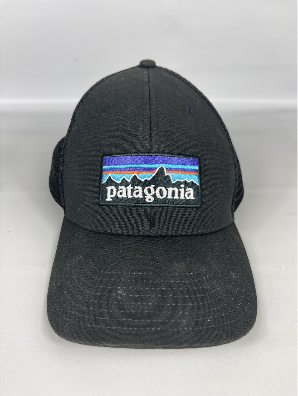 Patagonia Snapback Adjustable Baseball Cap Netplus Black Mesh Trucker Hat